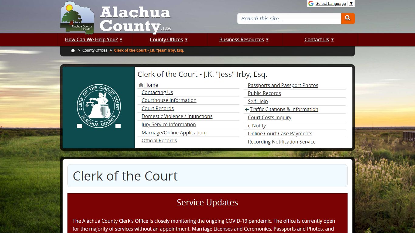 Court Records - Alachua County